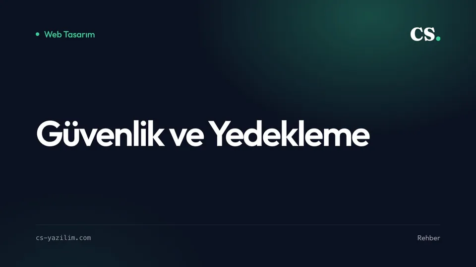 Web Sitesi Güvenliği ve Yedekleme