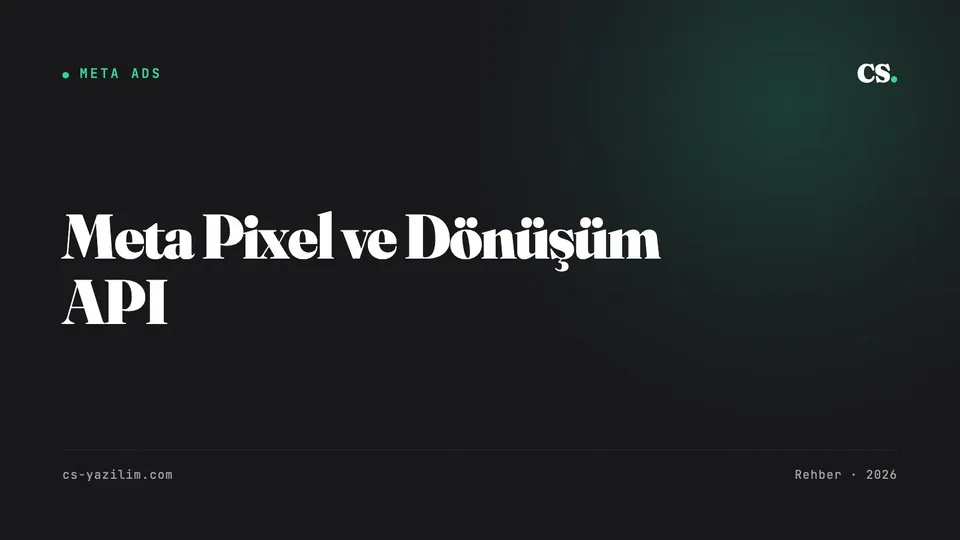 Meta Pixel ve Dönüşüm API Kurulumu